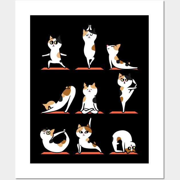 Japanese Bobtail Yoga Wall Art by huebucket